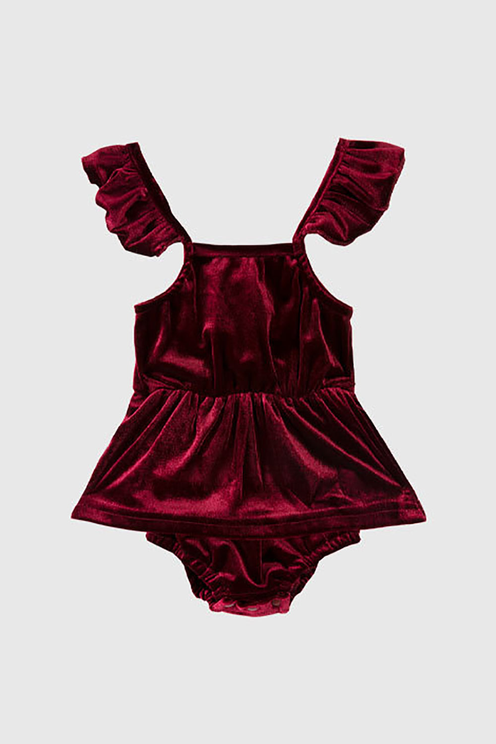 Burgundy Velvet Slip Dresses Mom Daughter Family Matching Outfits