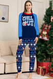 Christmas Family Matching Pajamas Set Navy Chill Out Pajamas