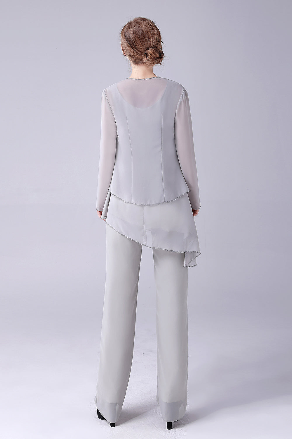Jumpsuit/Pantsuit Separates Scoop Ankle-Length Chiffon Mother of the Bride Dress