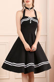 Black 50s Rockabilly Pin Up Dress