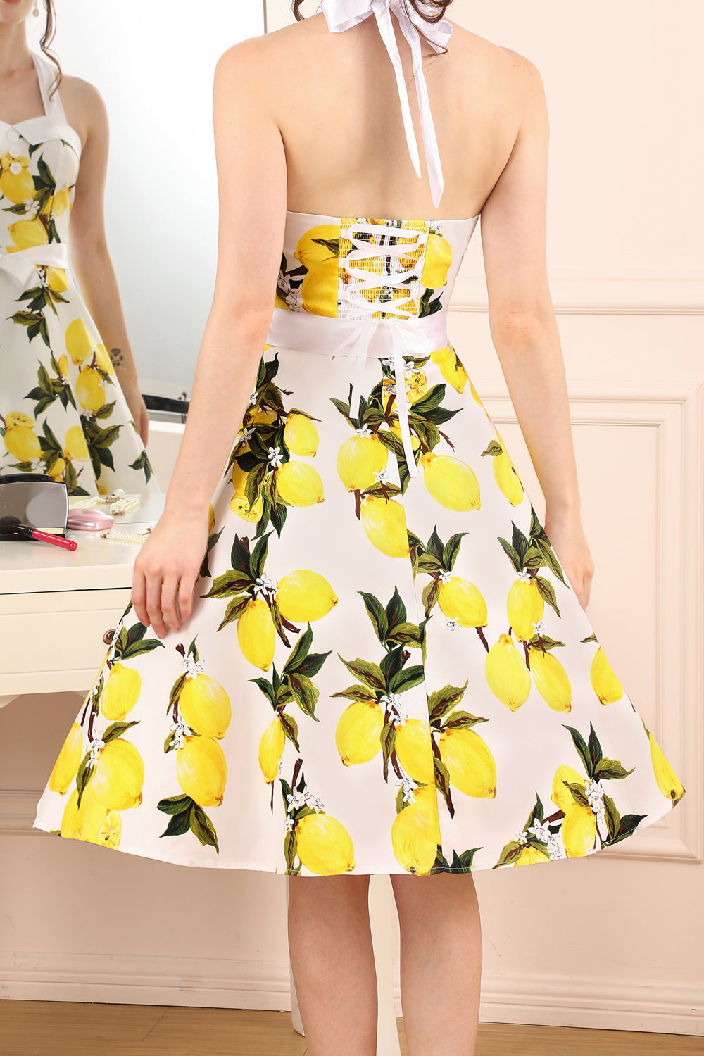 Lemon Halter Dress