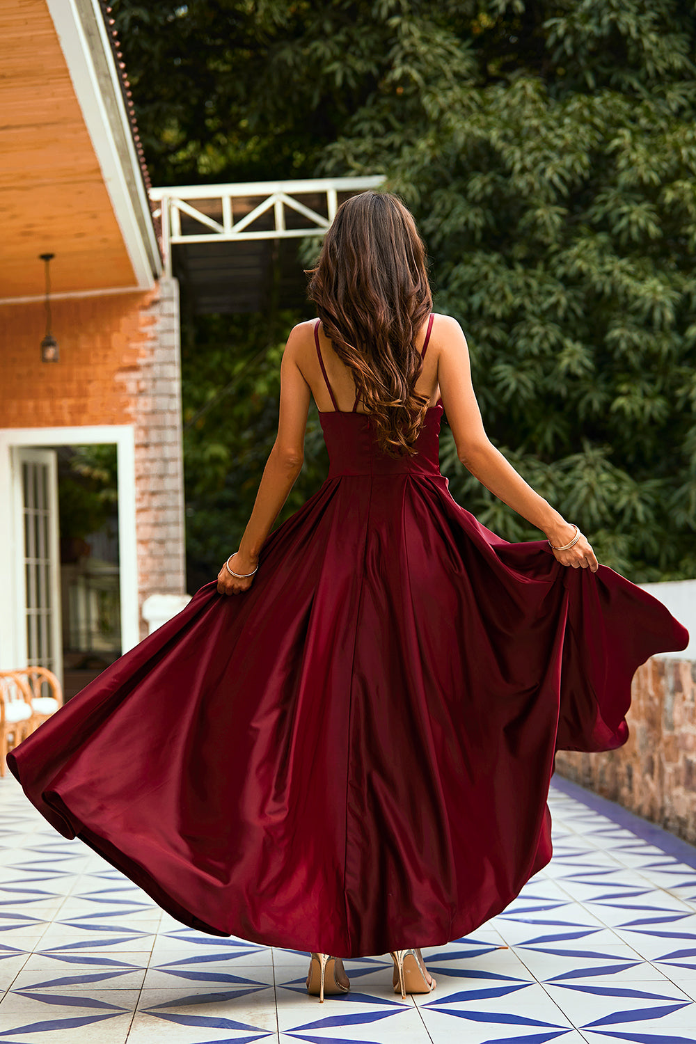 Zapaka Women Prom Dress Ivory Red Flower Off The Shoulder A-Line Evening  Dress – ZAPAKA