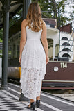Asymmetric White Lace Dress