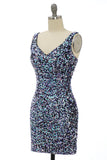 Black Sequin Fitted Homecoming Dress