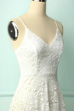 High Low Lace White Dress