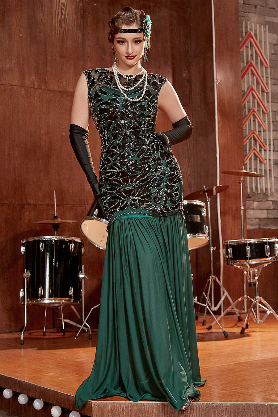1920s emerald green dress Green Flapper Dress | Green 1920s Dress