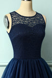 Navy Lace Party Dress