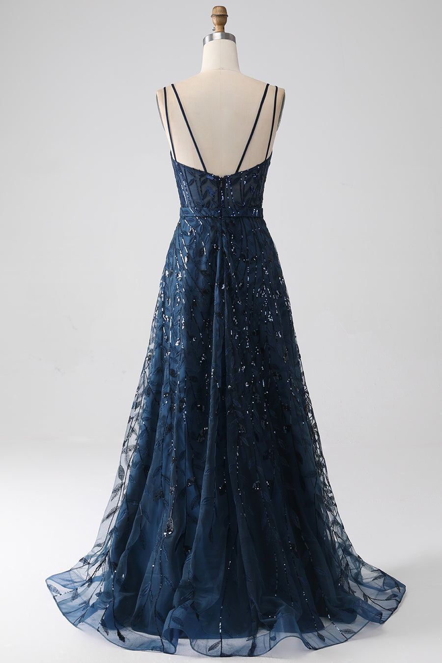 Navy Prom Dress-App  ZAPAKA