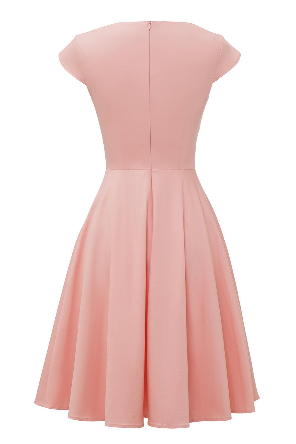 Blush Short Sleeves Vintage 1950s Dress