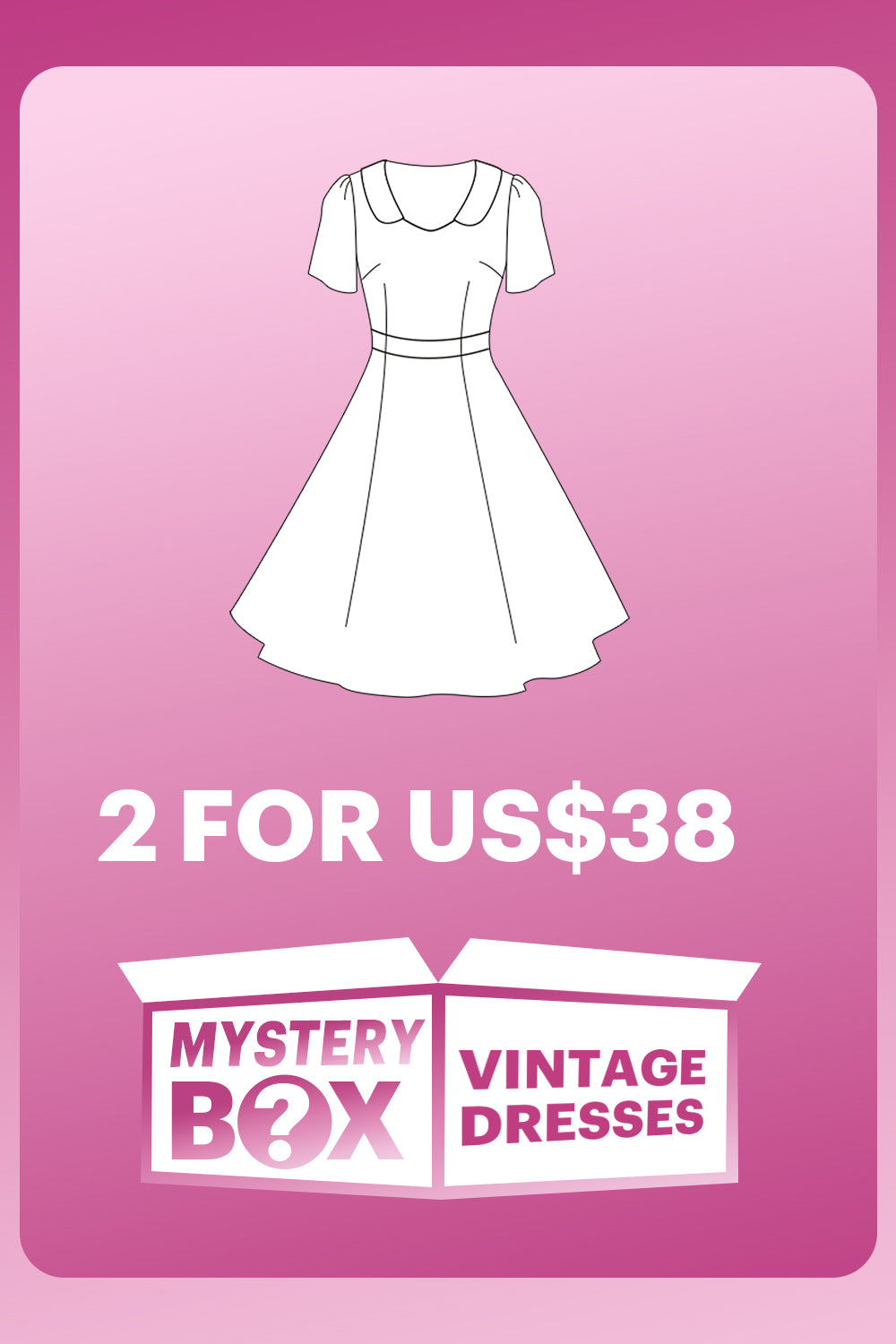 ZAPAKA MYSTERY BOX of 2Pc Vintage Dresses