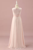 Light Pink Lace and Chiffon Junior Bridesmaid Dress