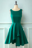 Burgundy Vintage 1950s Asymmetrical Dress