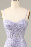 Pretty Bodycon Corset Homecoming Dress With Lace Detail