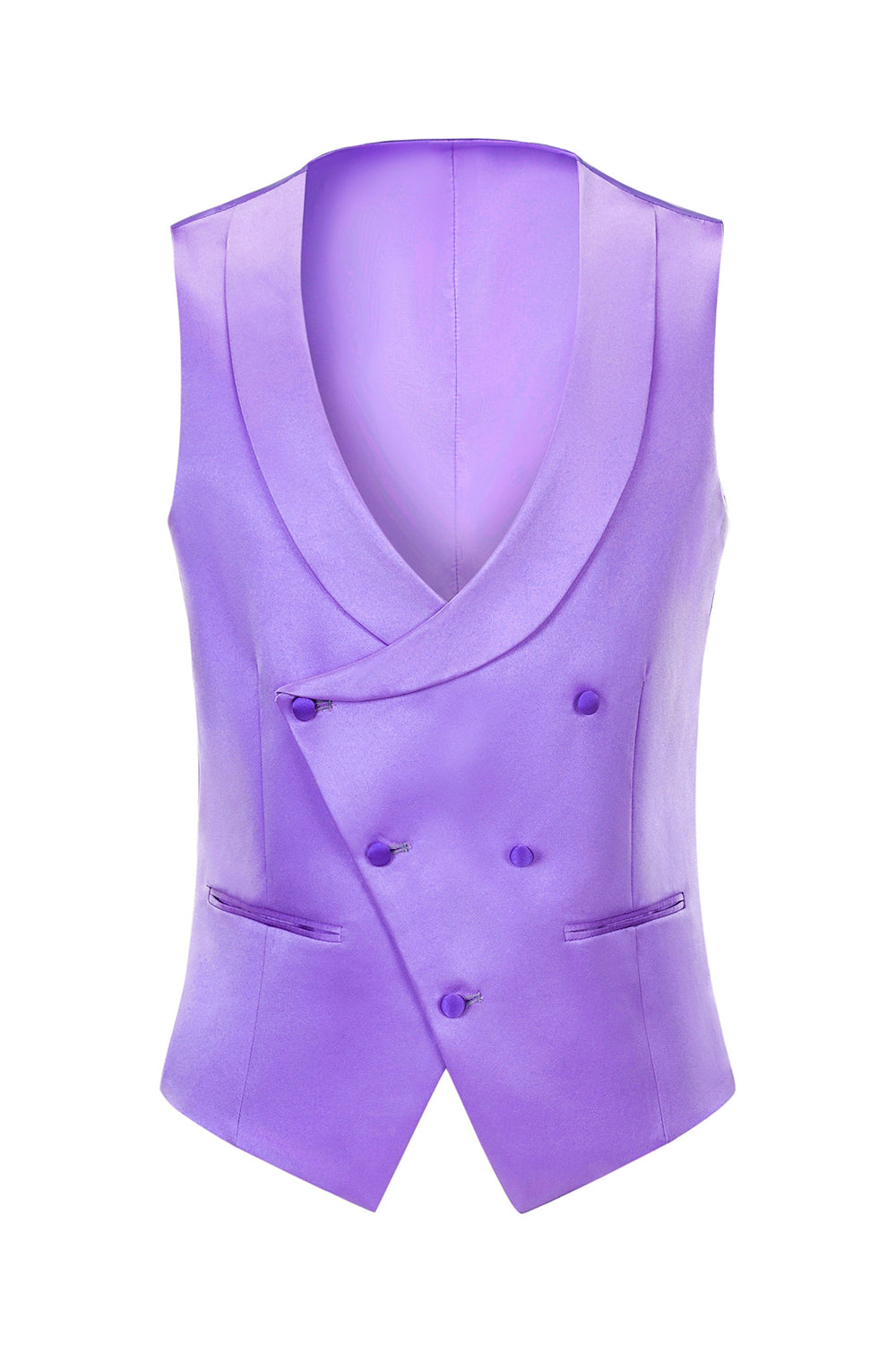 Purple Shawl Lapel Jacquard Men's Prom Blazer