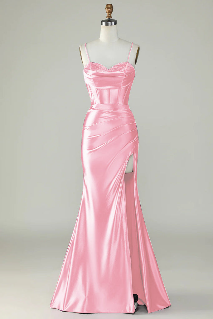 Gorgeous Royal Blue Prom Dress Long Mermaid Spaghetti-Straps Formal Gown  Y1860 main image 1