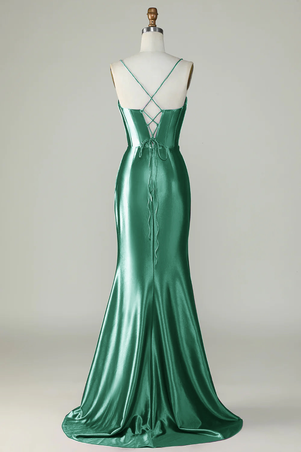 Zapaka Women Royal Blue Prom Dress Mermaid Spaghetti Straps Long Formal Dress With Slit, Orange / US2 Zapaka Women Royal Blue Prom Dress Mermaid Spaghetti Straps Long Formal Dress With Slit, Orange / US2