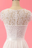 White Formal Lace Ruffle Dress