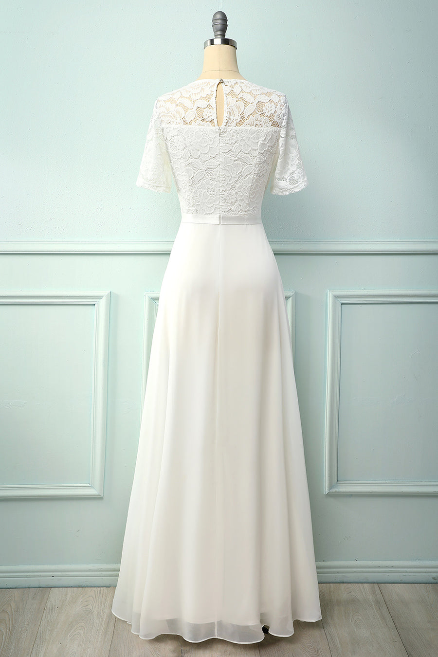 white lace confirmation dresses Summer Elegant White Dresses For Teen Girl,Lace Patchwork Short Sleeve High-Low Dress,Formal Junior Bridesmaid Dress For Confirmation & Graduation