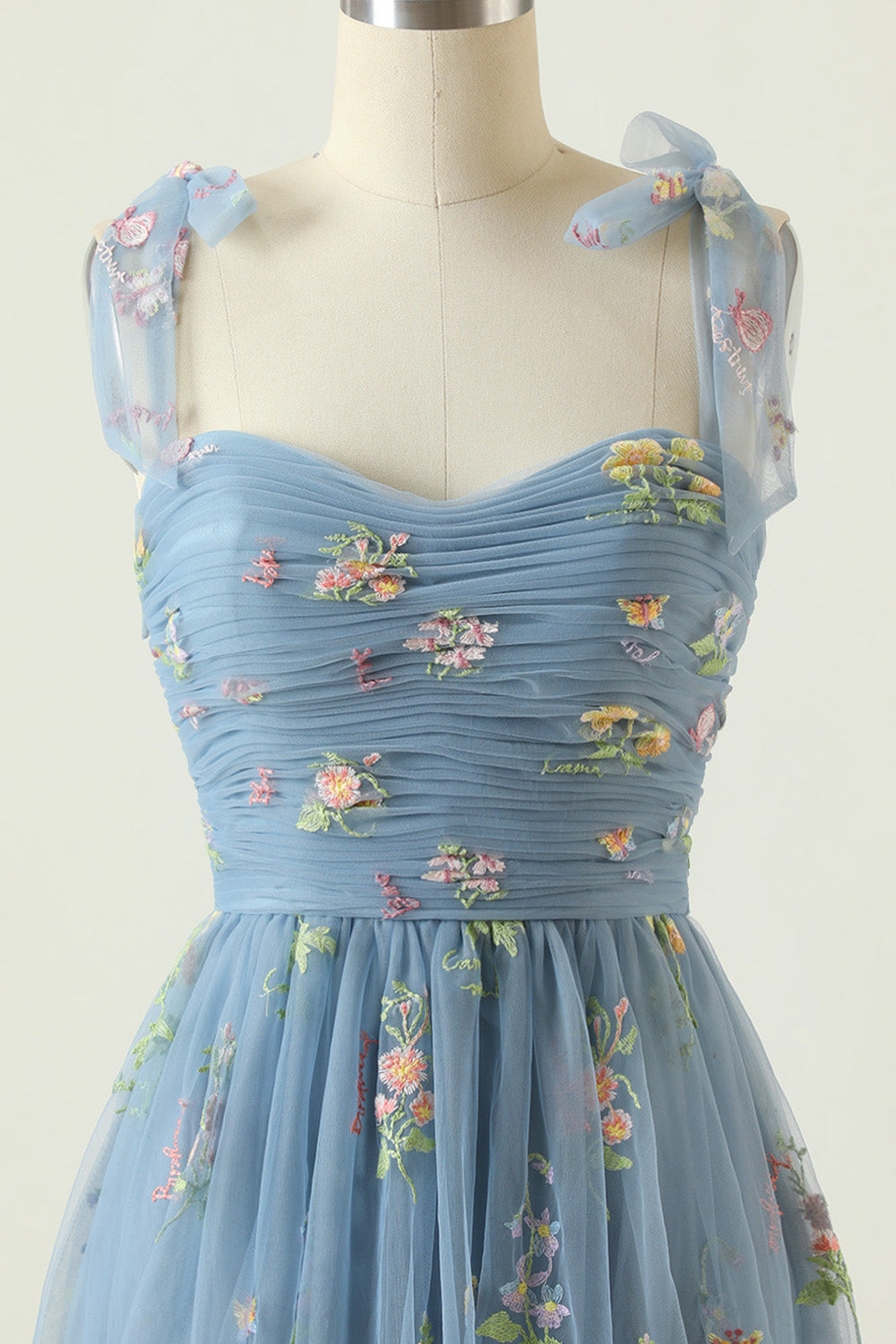 Zapaka Women Grey Blue Prom Dress A-Line Sleeveless Long Homecoming Dress With Embroidery, GreyBlue / US18W Zapaka Women Grey Blue Prom Dress A-Line Sleeveless Long Homecoming Dress With Embroidery, GreyBlue / US18W
