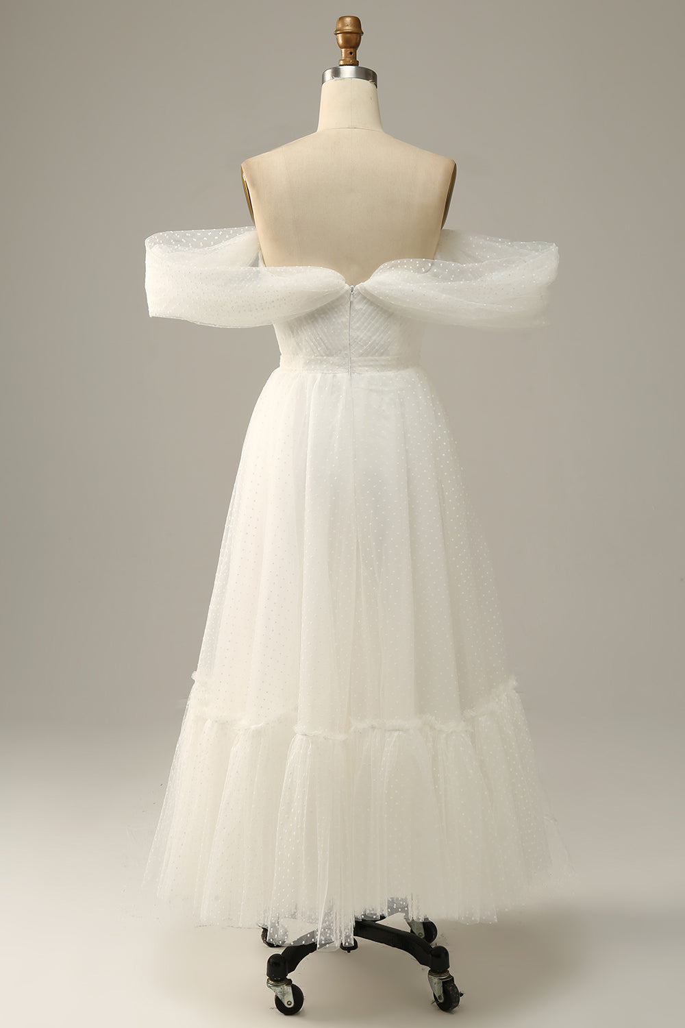 Ivory Off The Shoulder Prom Dress