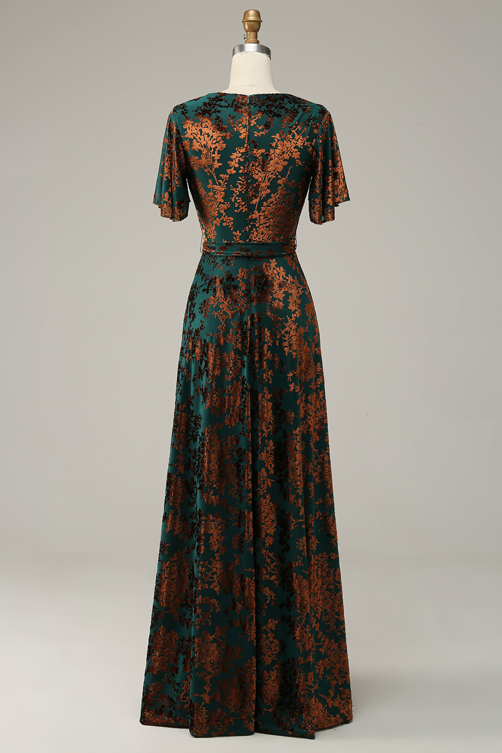 Zapaka Women Wedding Guest Dress Burnout Velvet Dark Green Floor Length Dress, Dark Green / US4 Zapaka Women Wedding Guest Dress Burnout Velvet Dark Green Floor Length Dress, Dark Green / US4