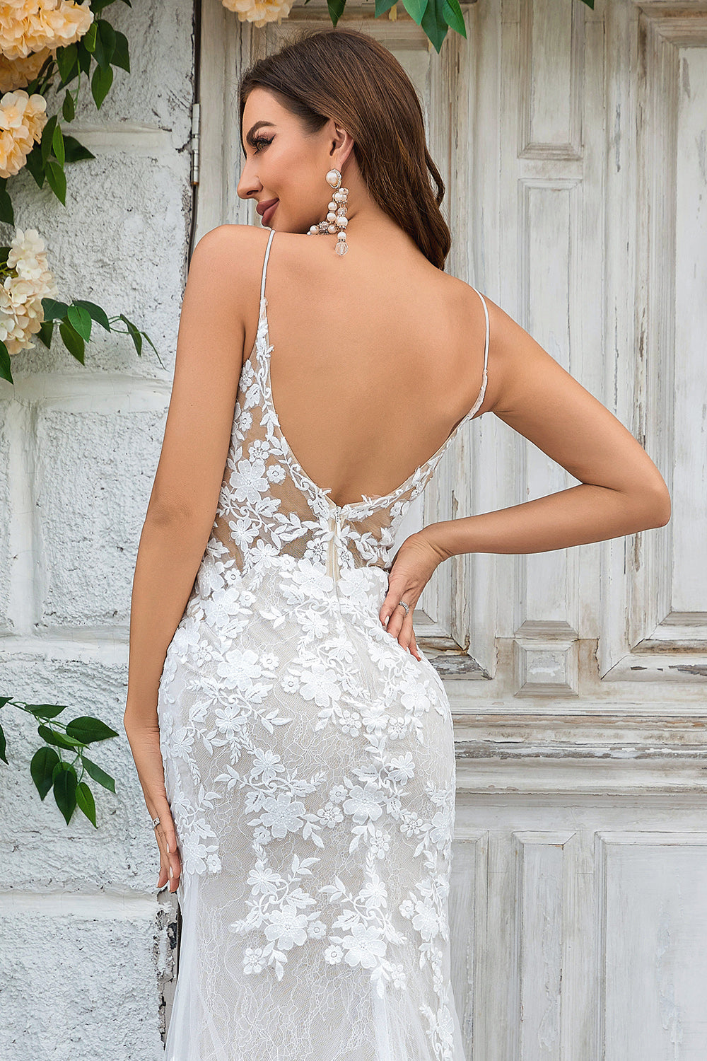 Ivory Mermaid Lace Long Wedding Dress Ivory Mermaid Lace Long Wedding Dress