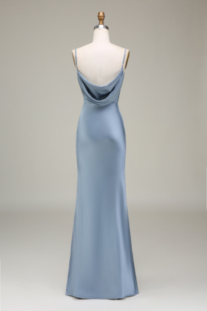 Blue Sheath 3D Flowers Spaghetti Straps V Neck Sleveless Short Homecoming Dress