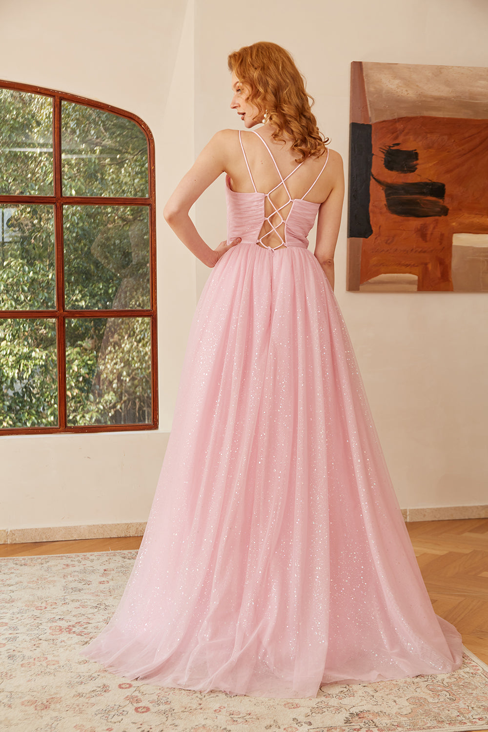 Stylish Pink Gown With Shrug, Women Dresses