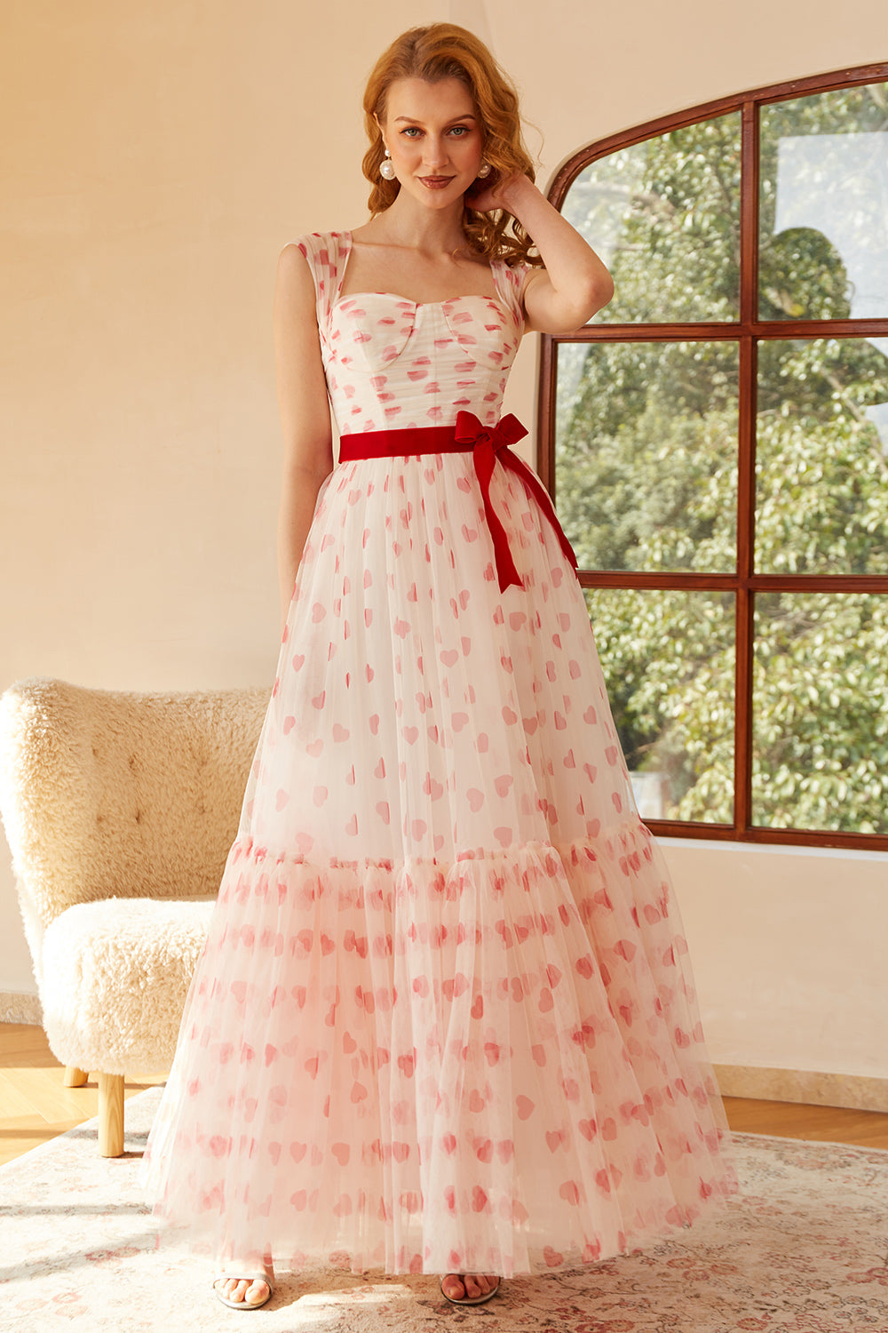 Zapaka Women Long Prom Dress Princess A Line Sweetheart Evening Dress with  Bowknot – ZAPAKA