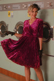Long Sleeves Vintage Velvet Dress