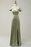 Green Mermaid Covertible Wear Long Bridesmaid Dress