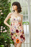 Black Spaghetti Straps Sheath Homecoming Dress with 3D Flowers