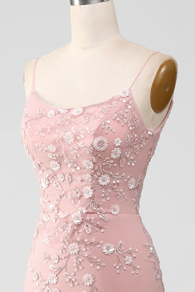 Modern Mermaid Prom Dress - Spaghetti-Straps V-Neck With Appliques
