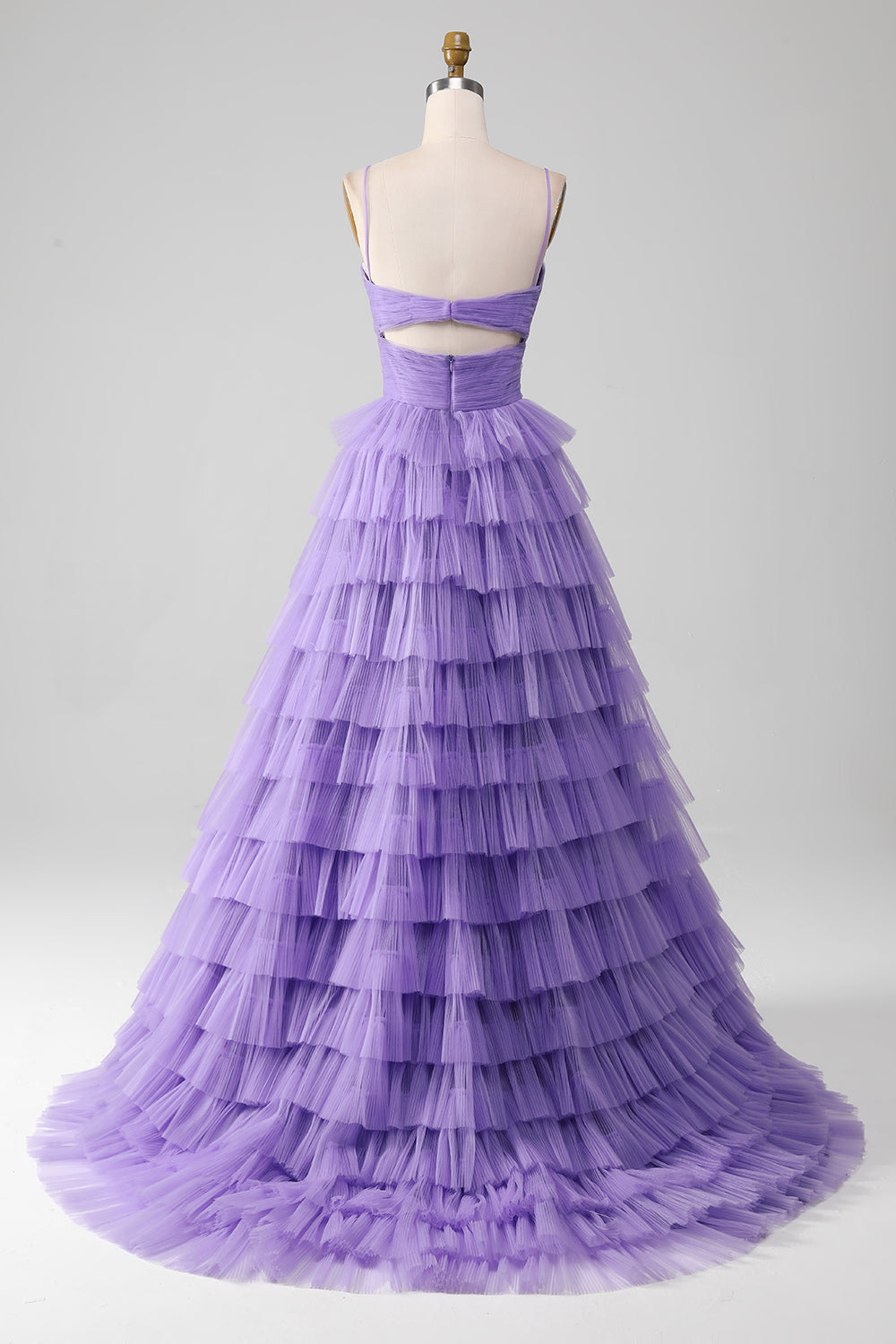 Zapaka Women Cocktail Dress Light Purple Tulle A-Line Short Party Dress, LightPurple / US6