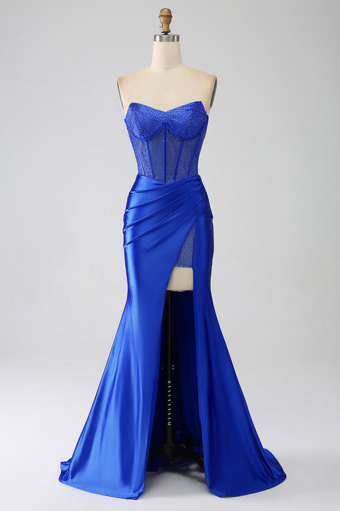 Royal blue corset dress