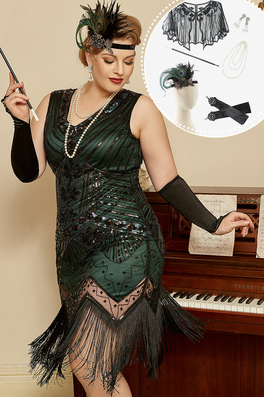 blue dress for baby girl 1920s Blue Evelyn Plus Size Gatsby Dress main image 0