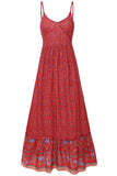 Bohemian V-Neck Floral Dress