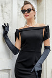 Bodycon Liitle Black Off the Shoulder 1960s Dress