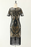 Round Neck Sequined 1920s Dress