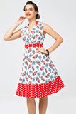 Printed Polka Dot Vintage Dress
