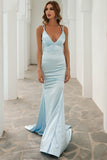 Mermaid V-neck Simple Prom Dress