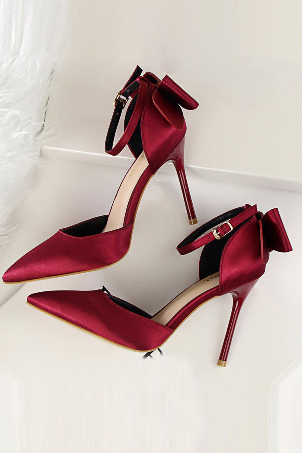 Burgundy Block Heels with Crystal Square – Custom Wedding Shoes by A Bidda  Bling