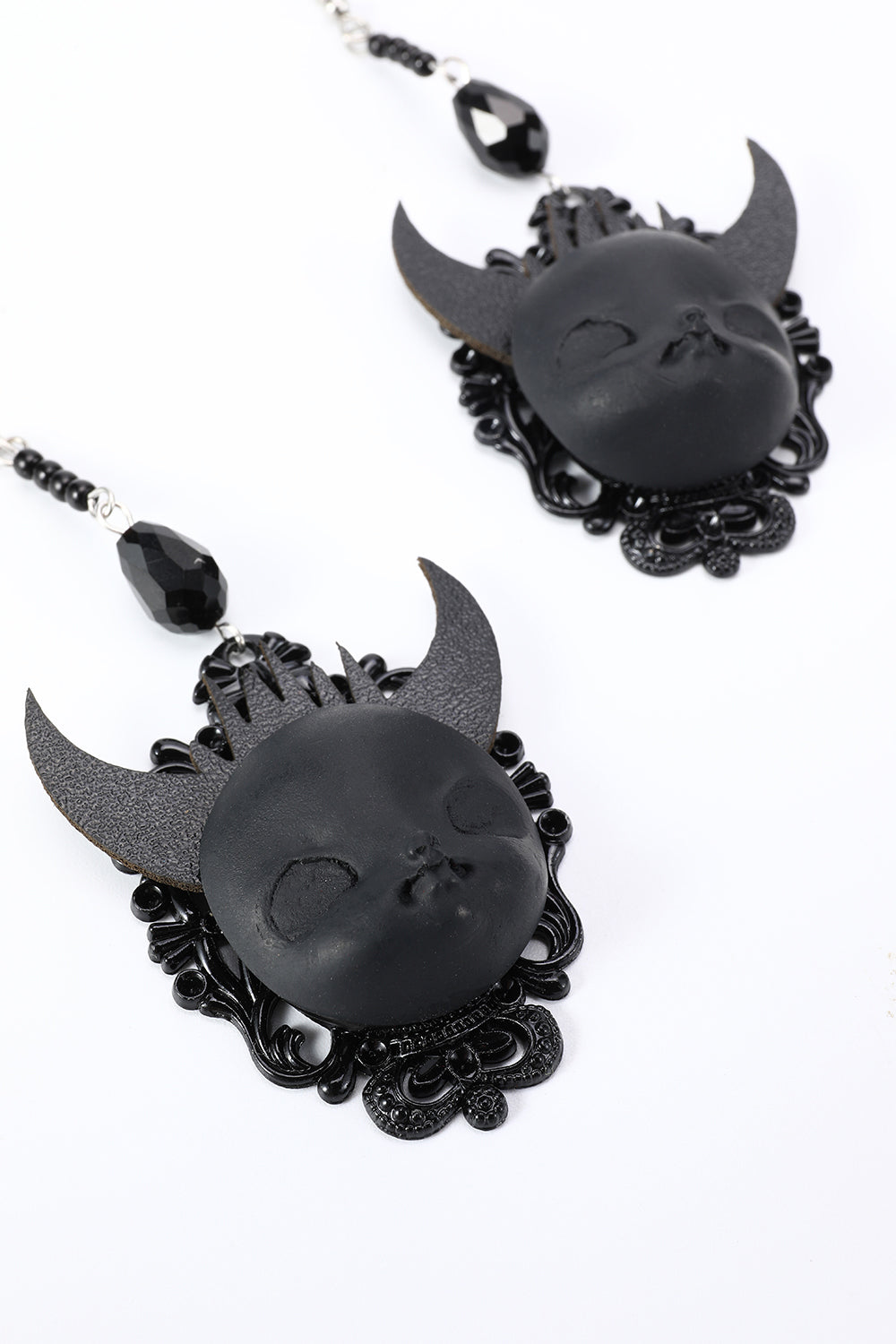 Black Halloween Ghost Drop Earrings