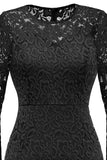 Navy Bodycon Lace Formal Dress