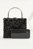 Sequins Black Prom Handbag