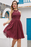 Halter Lace Homecoming Dress