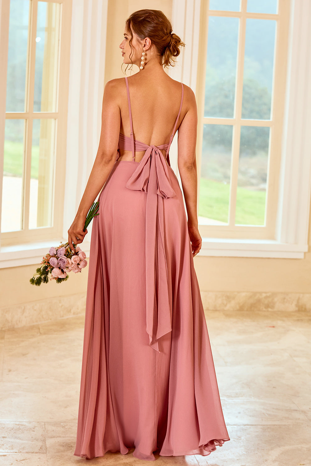 Blush pink ruffle gown – Kuro Clothing India