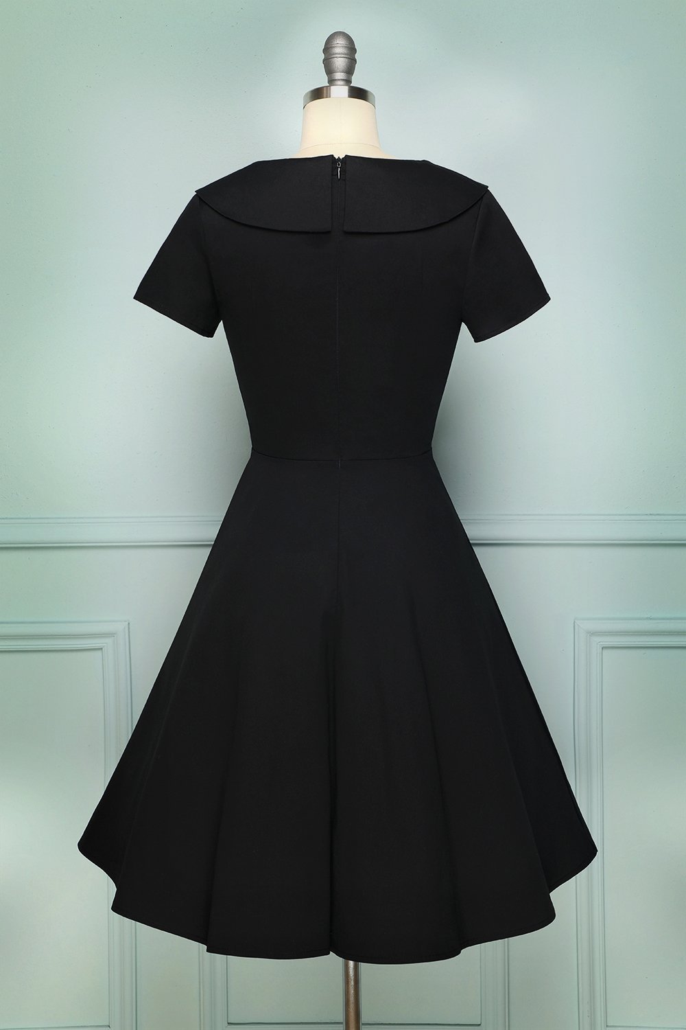 Black Button Dress - ZAPAKA