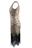 Gold Glitter Fringe 1920s Flapper Dress