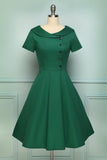 Green Button Dress